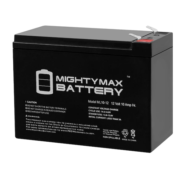 12V 10AH Scooter Battery Replaces Ritar RT12100S, RT 12100S - 2 Pack